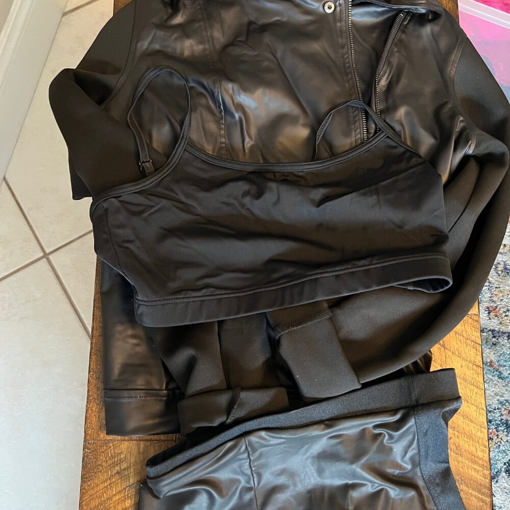 Balera Black Leather like Hip Hop Costume MA